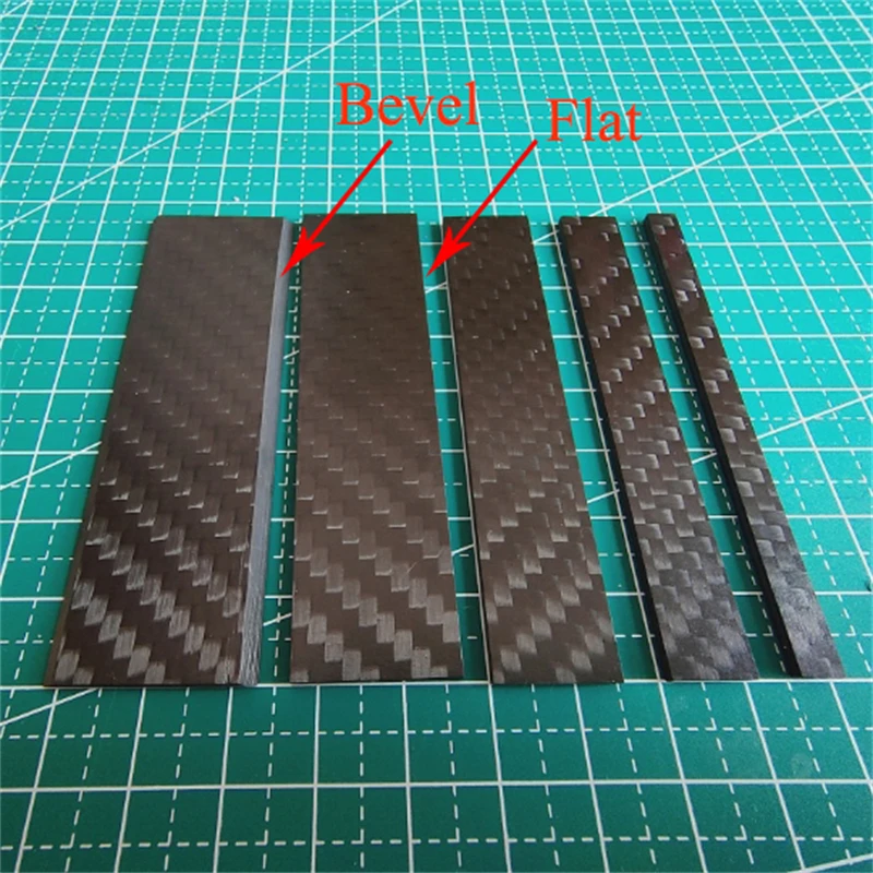 2pcs 3mm Thickness Bevel Carbon Fiber Polishing Plate Model Polishing Rod Length 75/85mm Aircraft Model Making Tools