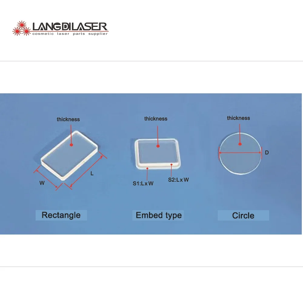 

Size :32.5*20*1.3mm, diode laser 808 window , 810nm diode laser AR@808nm window