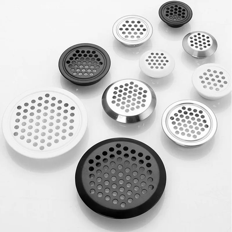 10pcs Stainless steel round ventilation cover Air Vent Louver Mesh Hole for Wardrobe shoe cabinet furniture accessories