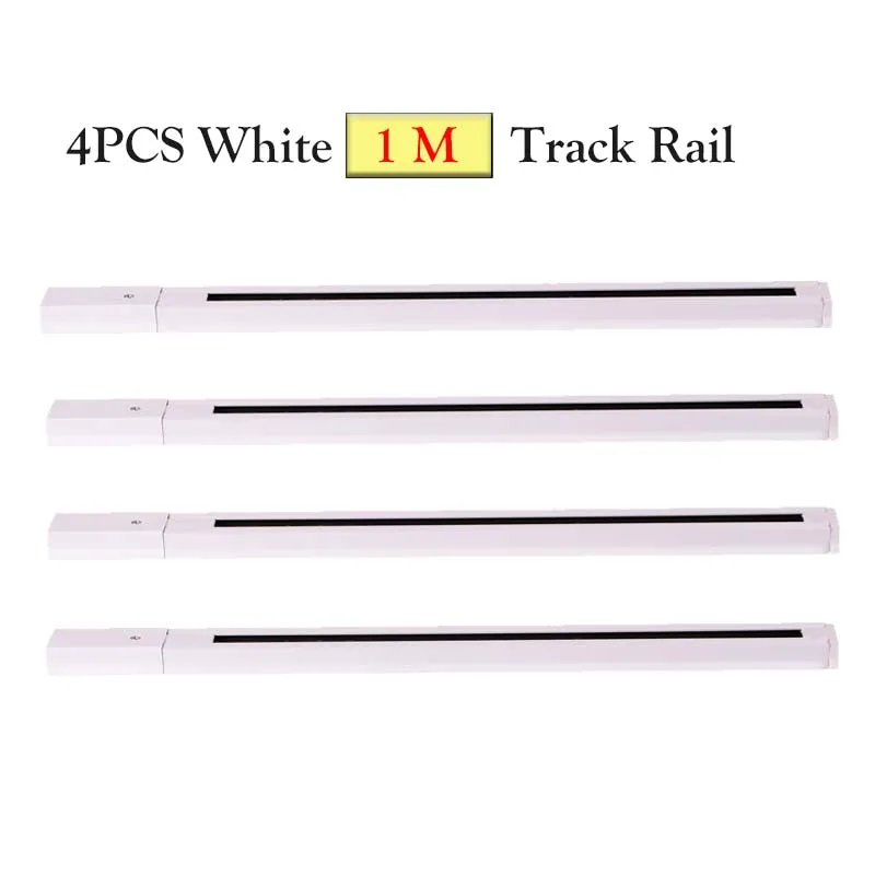 FÜHRTE Track Licht Schiene 0,5 M 1M Aluminium 2 Draht Elektrifizierte Schienen Mit Flecken Führte Track Lampe Rail Track beleuchtung Für Shop Home