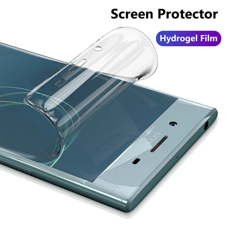 Screen Protector Hydrogel Film For Sony Xperia 1 10 10Plus XA1 XA1 Ultra XZ1 Compact XA2 Full Cover Protective Film Not Glass