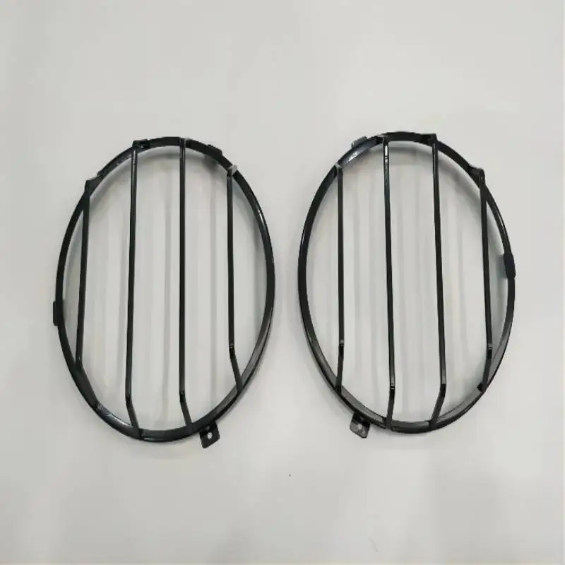 For LADA NIVA Carbon Steel Front Headlight Lampshade Protector Cover Net Car Moulding Trim Accessories 2 PCS Set