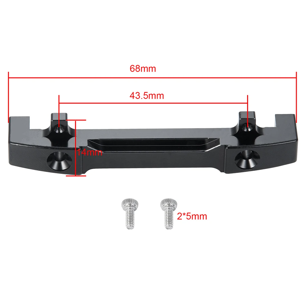 YEAHRUN Aluminum Alloy Front Rear Bumper for Axial SCX24 Deadbolt 90081 1/24 RC Car Model Upgrade Parts