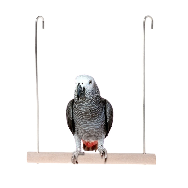 Pet Bird Parrot Parakeet bridge Cockatiel Wood Hammock Swing Stand Hanging Toys Drop Ship