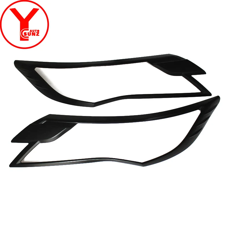 black head light cover For MITSUBISHI PAJERO SPORT Shogun 2015 2016 2017 car headlight accessories For montero sport 2018 YCSUNZ - Image 2