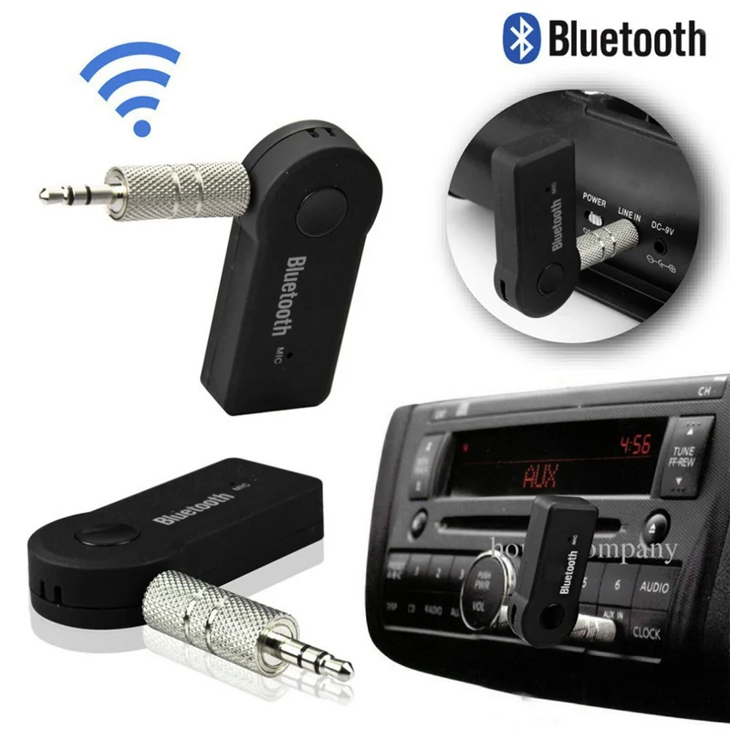 Adaptador receptor de coche Bluetooth inalámbrico 3,5 mmJack transmisor de Audio llamada de teléfono manos libres Auto AUX receptor de música para