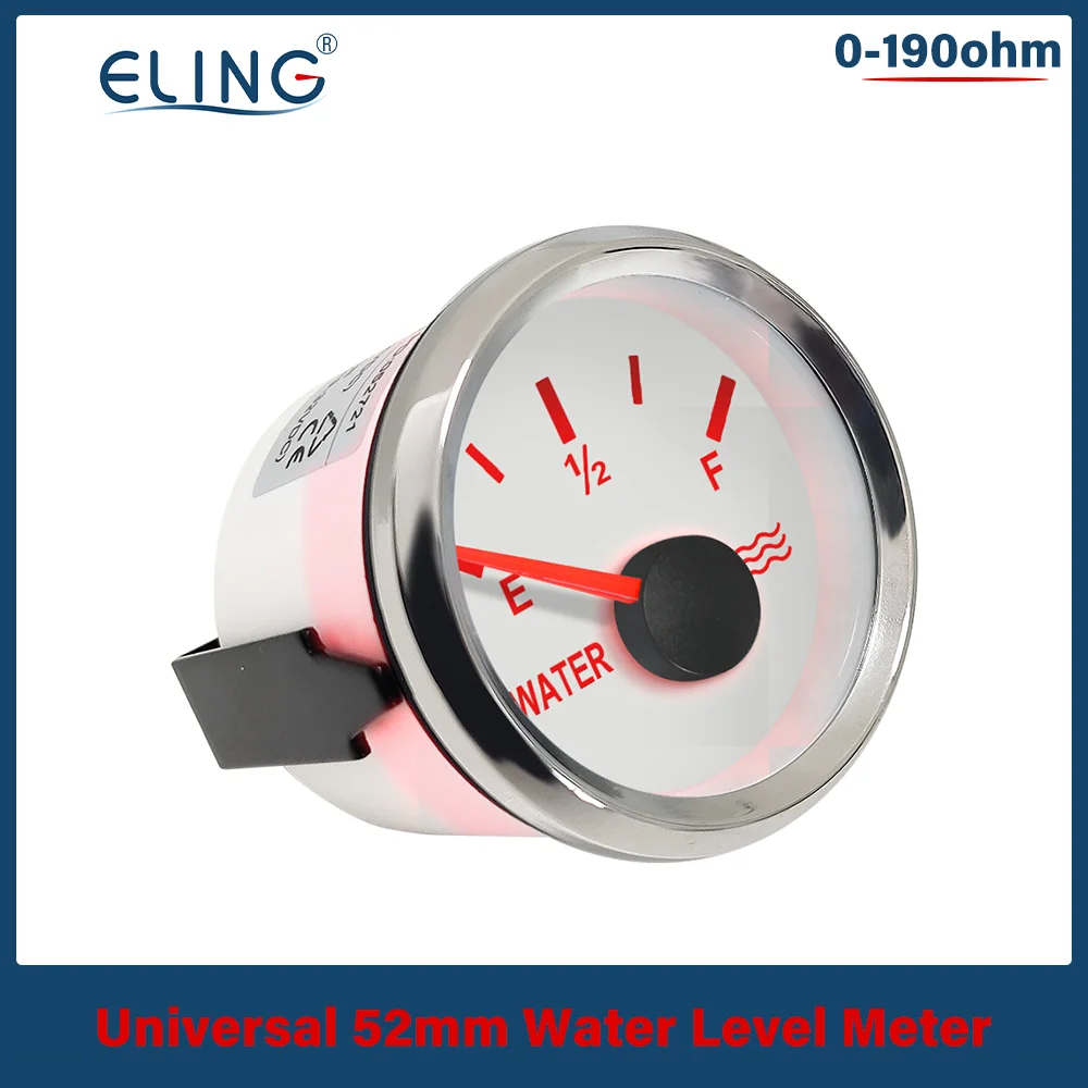 

ELING Car Boat Water Level Gauge with Red Backlight 52mm 9~32V 0-190ohm 240-33ohm Signal