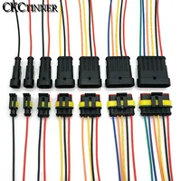 Conector impermeable automotriz 1/2/3/4/5/6P hembra macho conector de arnés de Cable eléctrico impermeable con enchufe de Cable para coche
