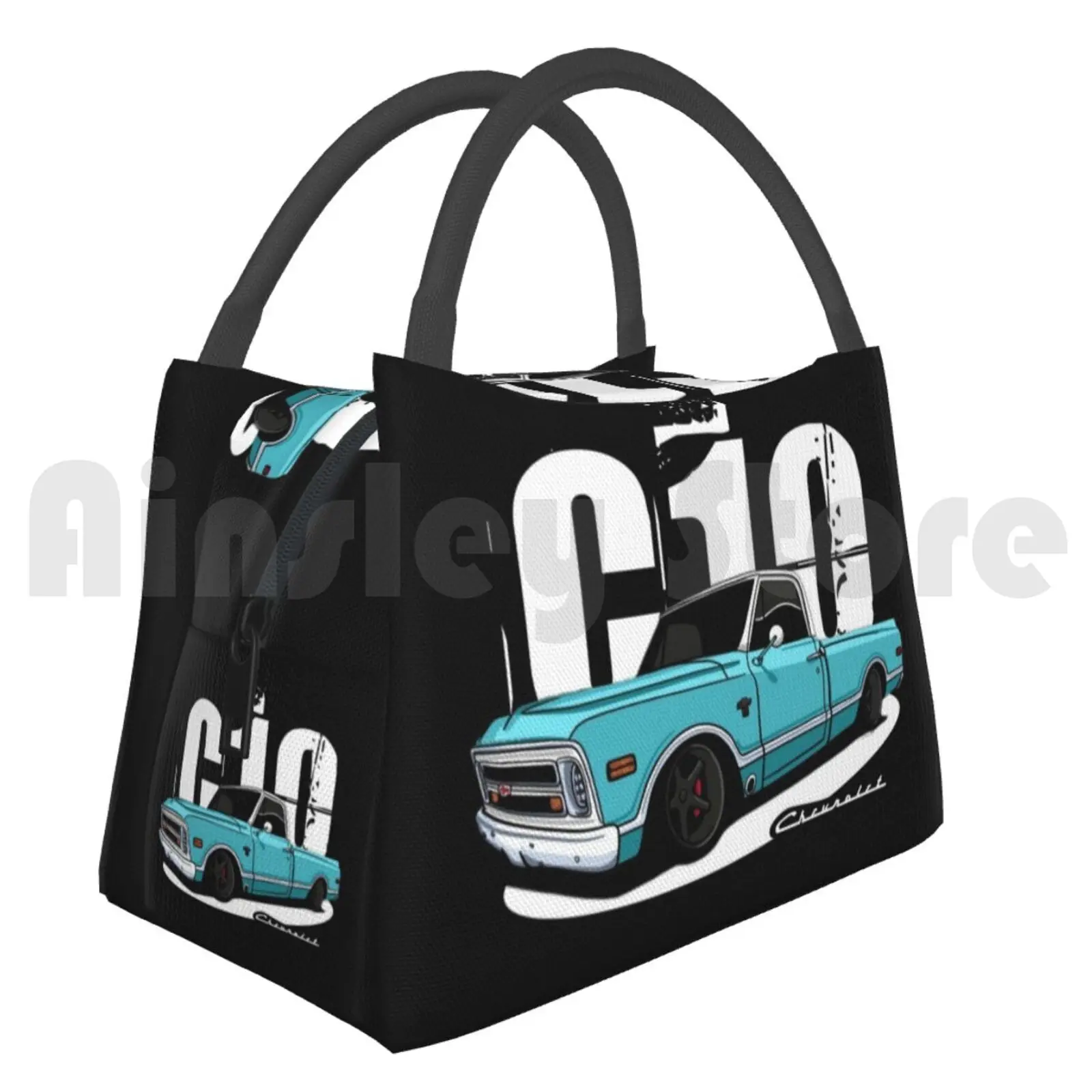 

Portable Insulation Bag C10 Orange Pickup Truck Custom Blue Automobile Truck Chevy Car Cars Classic