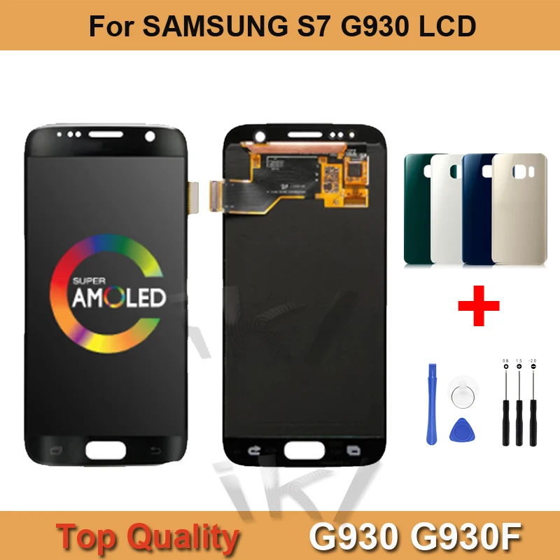 

5.1"High Quality LCD For Samsung Galaxy S7 SM-G930 G930F Display Touch Screen Digitizer Assembly With Glass Battery Back Cover