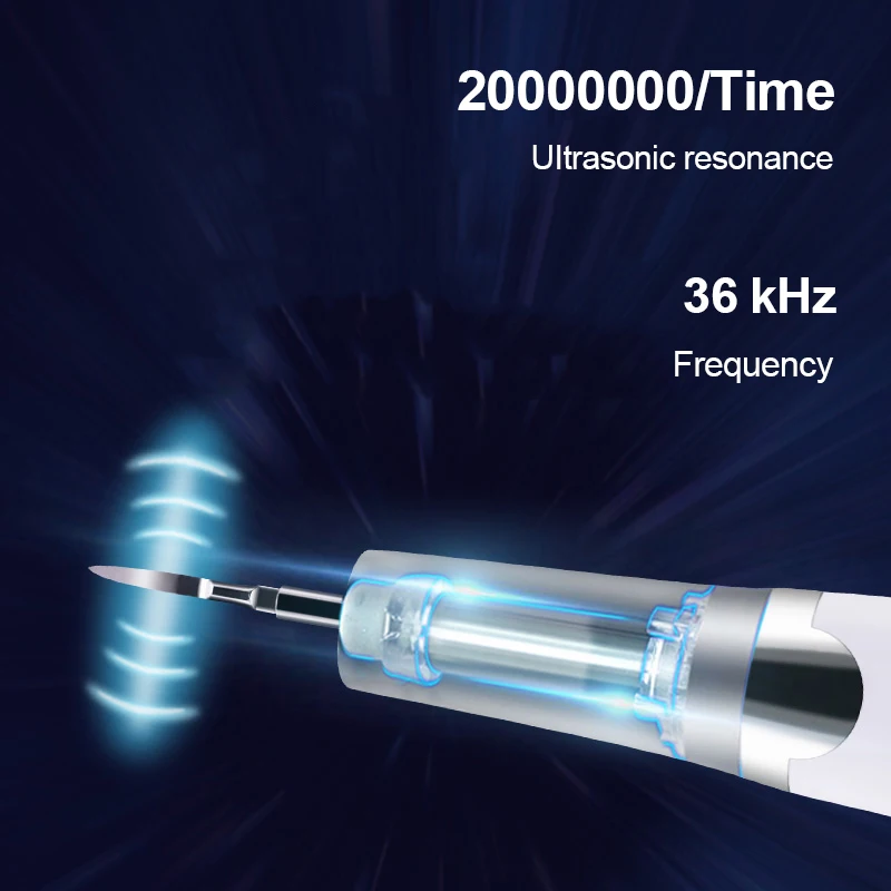 초음파 진동 전기 치아 클리너 가정용 치과 세탁기 치아 얼룩 제거 교체 클렌징 헤드