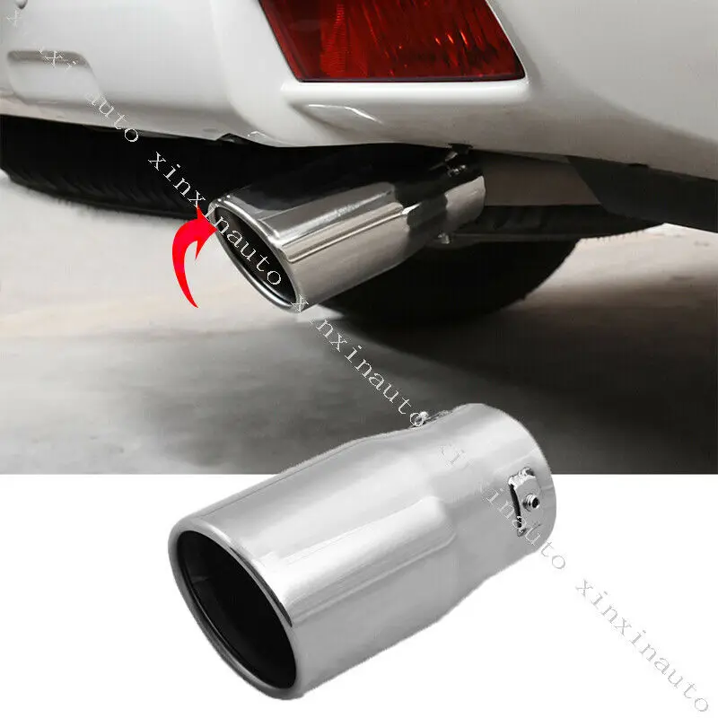 For Toyota Land Cruiser Prado FJ120 FJ150 2003-2019 Car Stainless Steel Tail Exhaust Pipe Trim Moulding Styling Accessories 1PCS