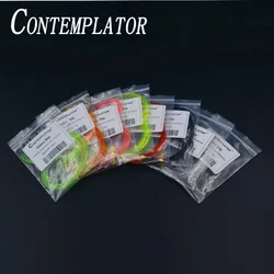 8optional colors 3m Ice Stretch Rib nymph shrimp midge bodies dia.0.8mm/1mm glass ribs transparent tubular fly tying materials