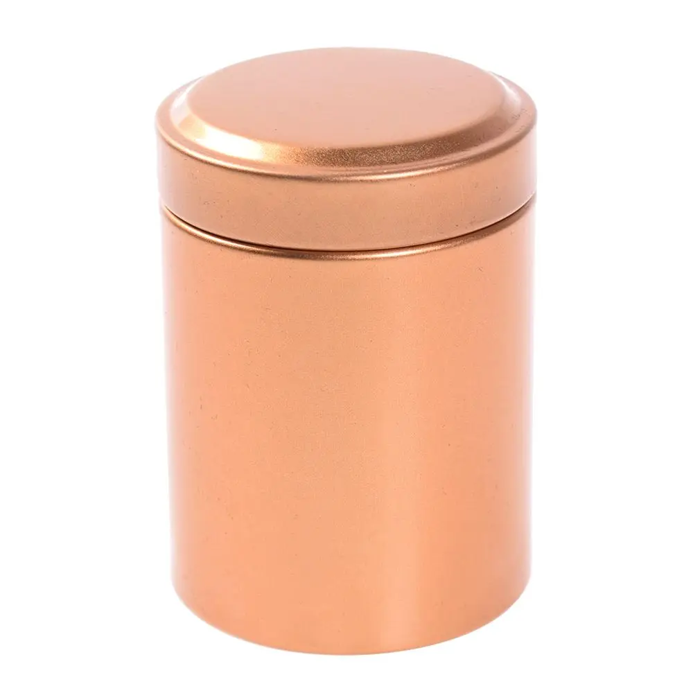 New Mini Tin Storage Box Round Shaped Sealed Jar Cans Coffee Tea Caddy Tea Iron Box Tinplate Container for Gift Home Decoration