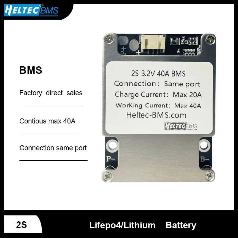 Heltec 2S 40A BMS zrównoważony 7.4V 8.4V li-ion NCM BMS/3.2v lifepo4 fosforan litowo-żelazowy tablica zabezpieczająca baterię z radiatorem