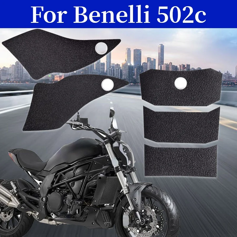 

JIUWAN 1 Set Motorbike Fuel Tank Protector Sticker Fuel Tank Knee Non-slip Pads Decal for Benelli 502c Motorcycle Decoration