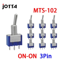 Miniature Toggle Switch Single Pole Double Throw ON-OFF-ON /ON-ON 120VAC 6A 1/4 Inch Mounting MTS-102 103 202 203