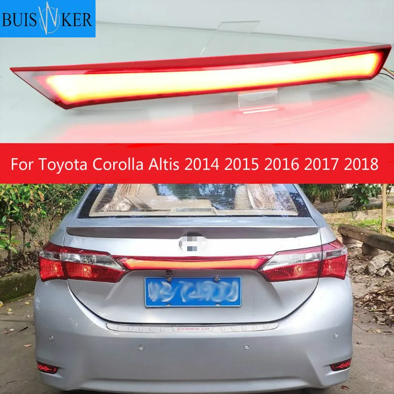 

Car LED Rear Fog Lamp Bumper Light Brake Light Dynamic Turn Signal Reflector For Toyota Corolla Altis 2014 2015 2016 2017 2018