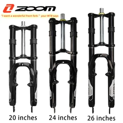 ZOOM Speed down Bike fork 620DH MTB bicycle suspension front fork black shoulder aluminum alloy upper and lower shoulder plate