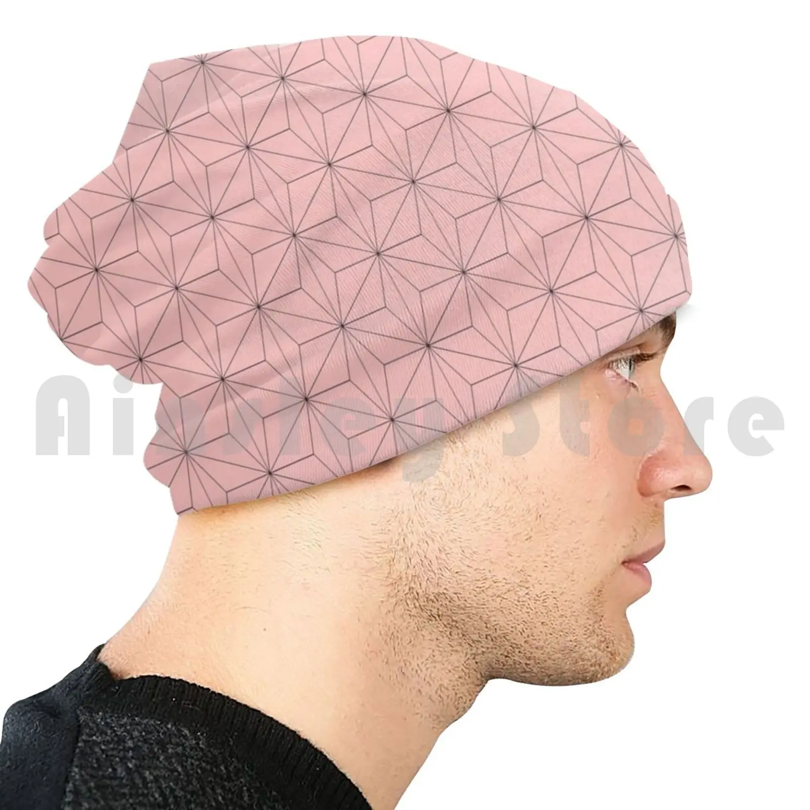 Kimetsu No Yaiba-Pattern-Nezuko Beanies Knit Hat 2499 Beanies Print Demon Kimetsu Pattern Tanjiro Nezuko image 3