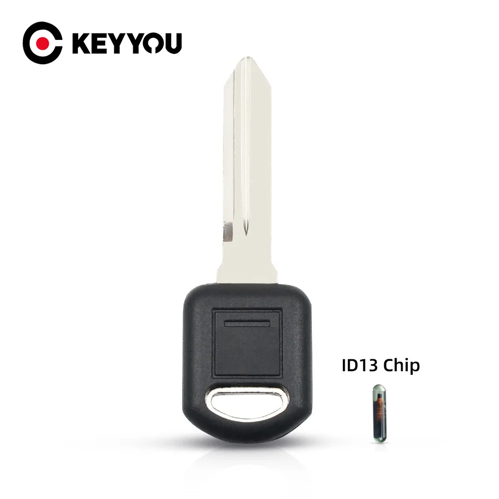 KEYYOU Transponder ID13 Remote Key Shell Car Key Blank per Buick GL8 PK3 first land per GM Small Key Blade Blank ID13 Chip