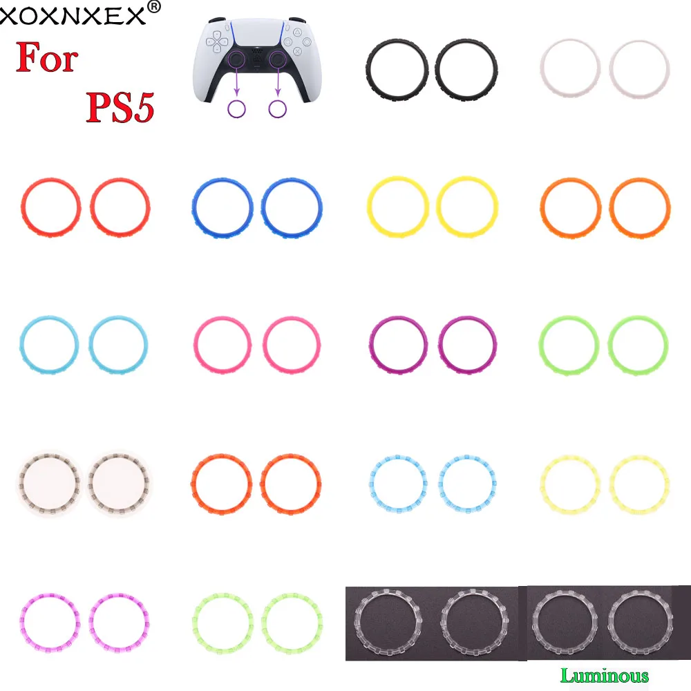 Xoxnxex 1 conjunto = 2 pçs para ps5 lidar com acento anéis substituição para ps5 controlador gamepad acessórios