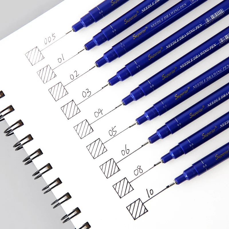 Needle Drawing Micron Pen 005 01 02 03 04 05 06 08 1.0 Art Markers pen