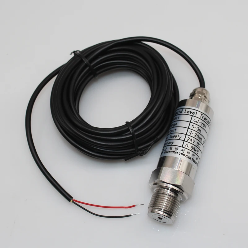 water level sensor 1m 2m 3m 4m 5m 6m 7m 8m 9m 10m 4-20mA DC depth sensor water level transmitter 12-24V liquid level sensor