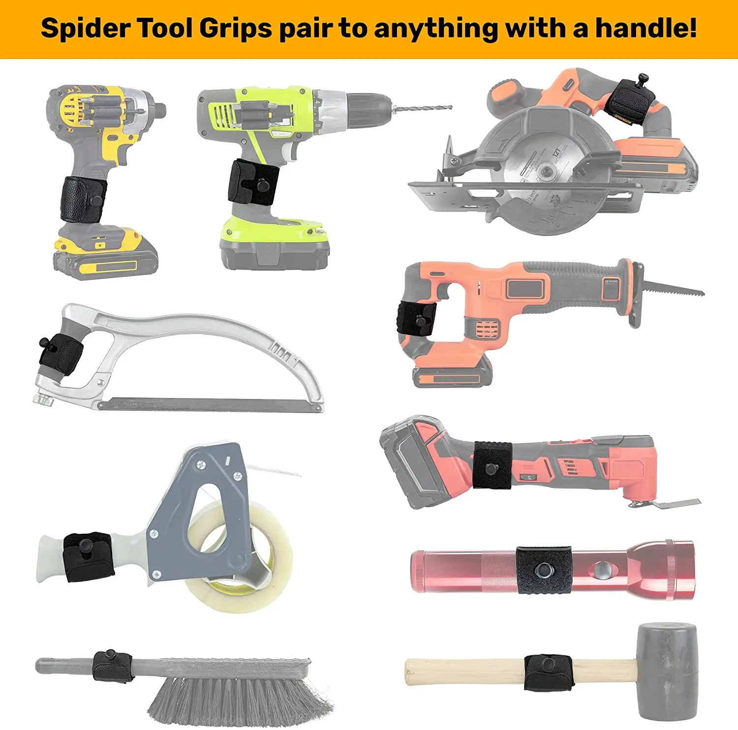 Spider Tool Holster-Improve The Way You Carry Your Power Drill, Driver, Multitool, Pneumatic, Multi-Tool and More on Your Belt!