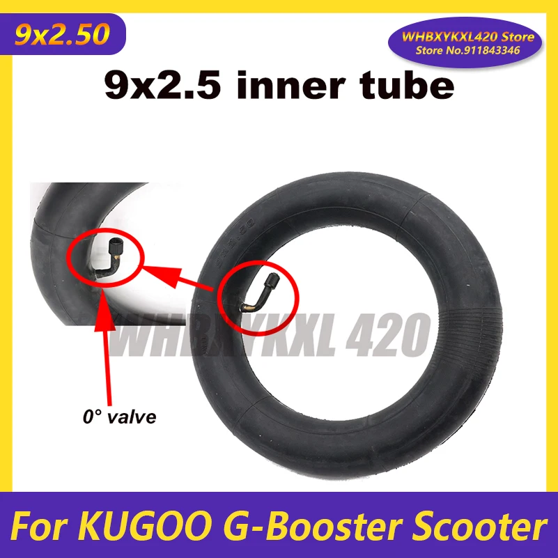 For KUGOO G-Booster Electric Scooter Inner Tube Accessories 9x2.50  Camera 9*2.50 85/65-6.5 Straight Valve 0 Degree