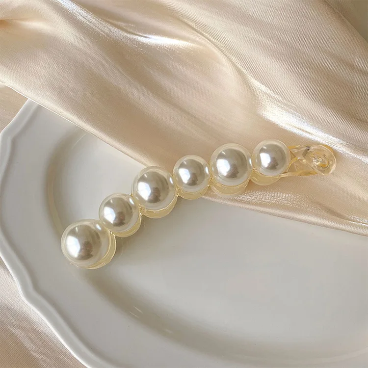 Fashion Pearls Hairpins Hair Clips Jewelry Banana Clips Headwear Women Hairgrips Girl Ponytail Barrettes Hair Pins Accessorie