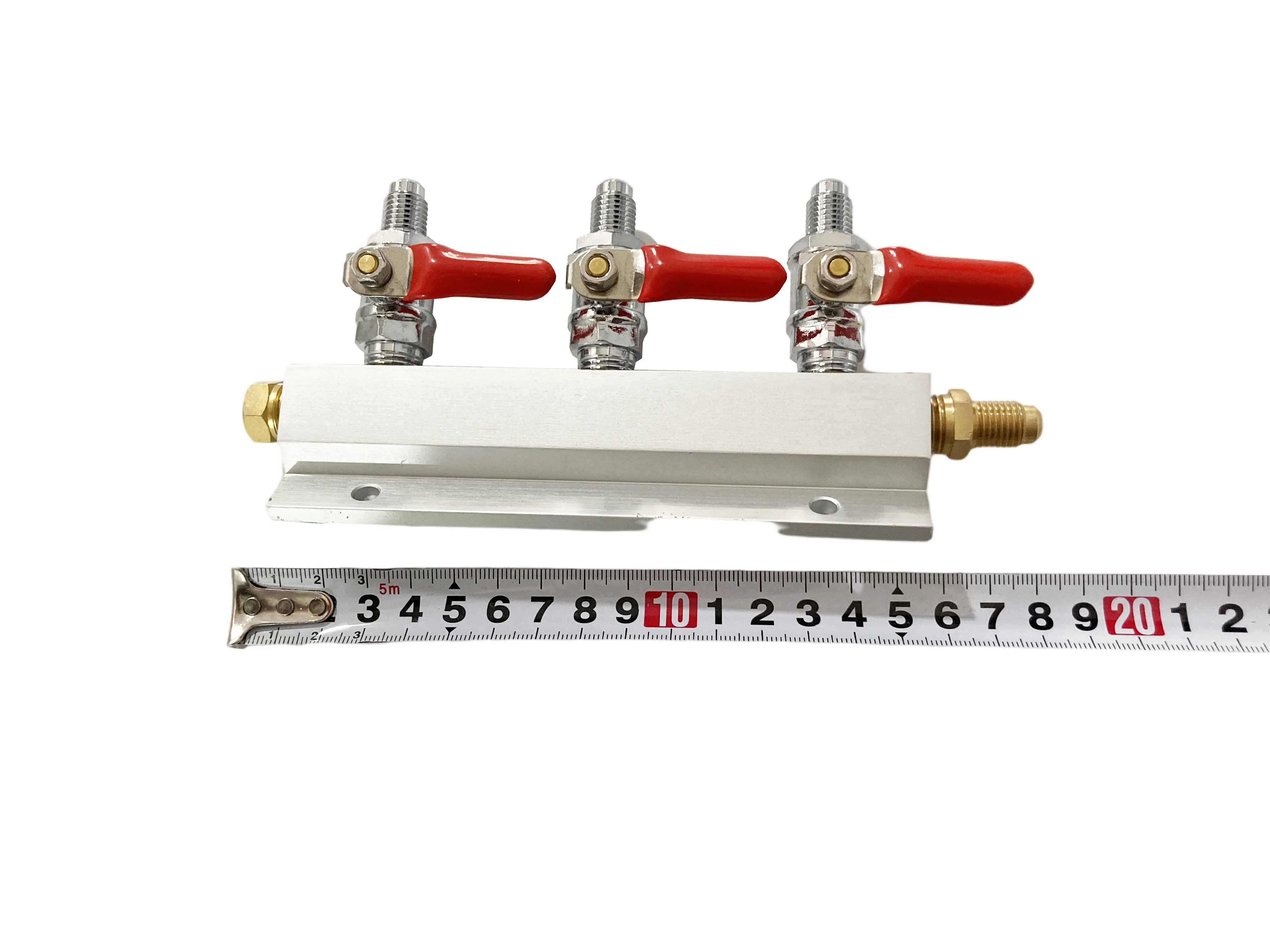 KegLand 3 Output / 3 Way Manifold Gas Line Splitter with Check Valves (1/4\