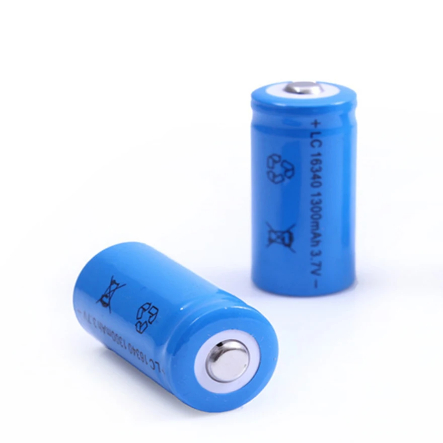 3.7V 16340 bateria 1300mAh 3.7V akumulatory litowo-jonowe CR123A LC16340 bateria na pióro laserowe LED latarka czołówka