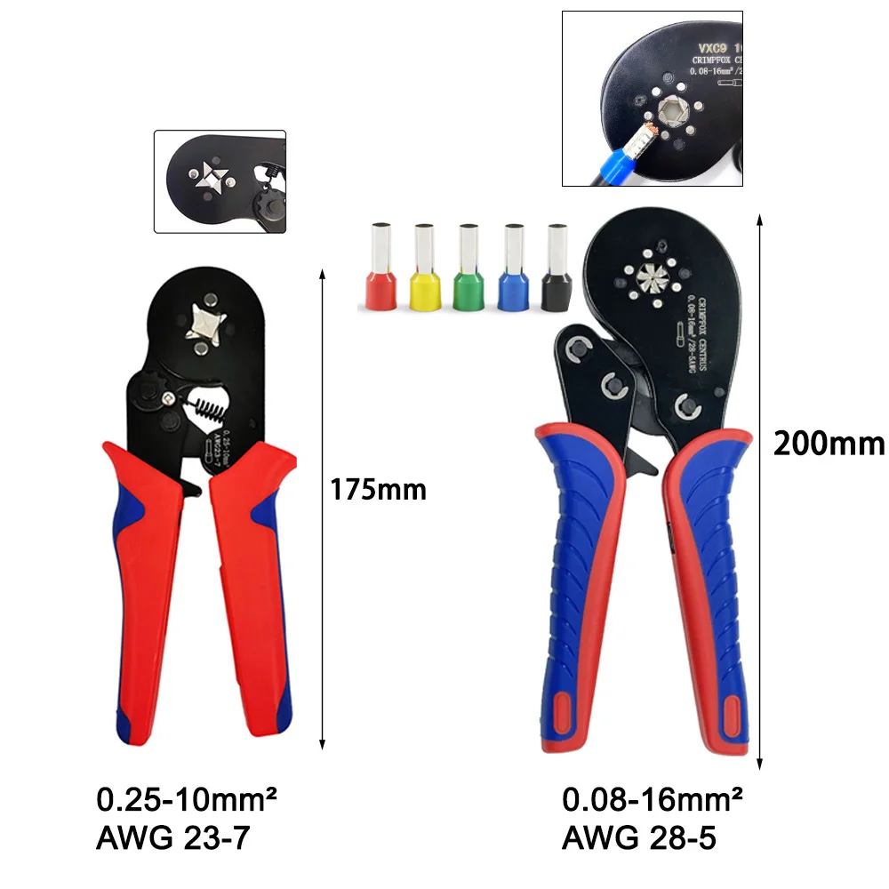 

Быстрое Обжимное устройство, Электрический обжимной инструмент для проводов, «сделай сам», клеммные клещи, Электрические плоскогубцы, набор ручных инструментов, профессиональный многофункциональный инструмент 23-7 AWG