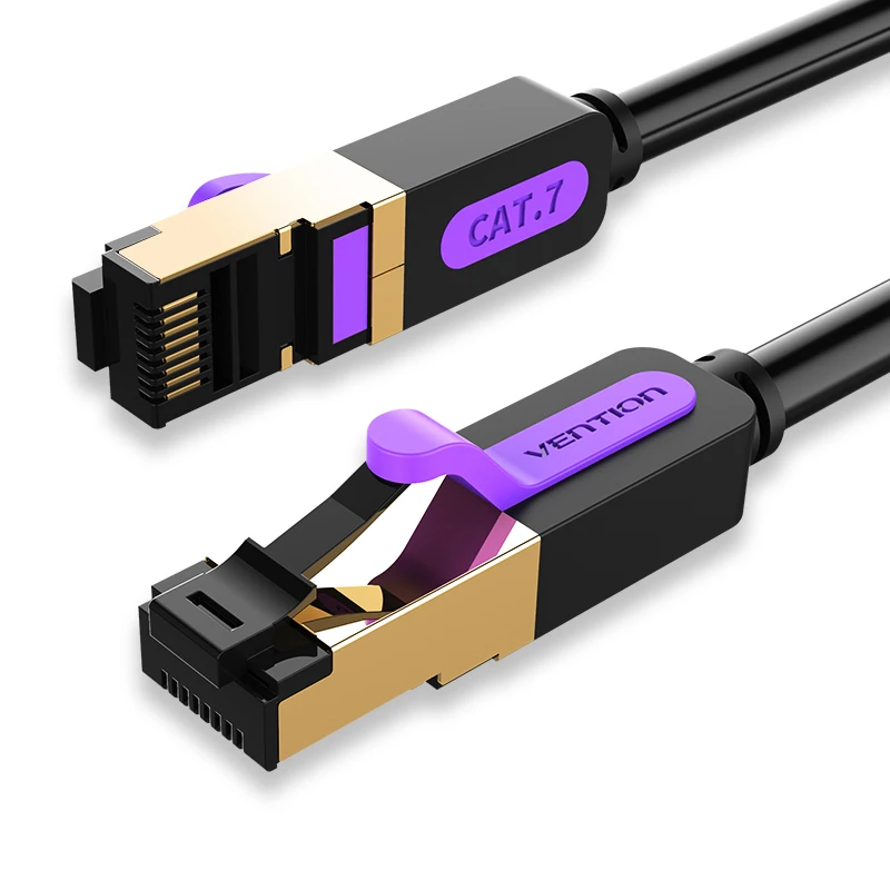 Vention-Câble Ethernet Cat7, Cat7, haute vitesse, plat, Gigabit, STP, RJ45, 10Gbps, réseau LAN, routeur, PS5, PS4, PS3, patch rette