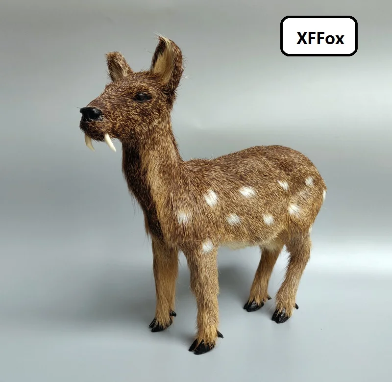 Real Life Musk Deer Model Cute Gift Toy Plastic with Furs Approx. 30x8x29cm New XF2349