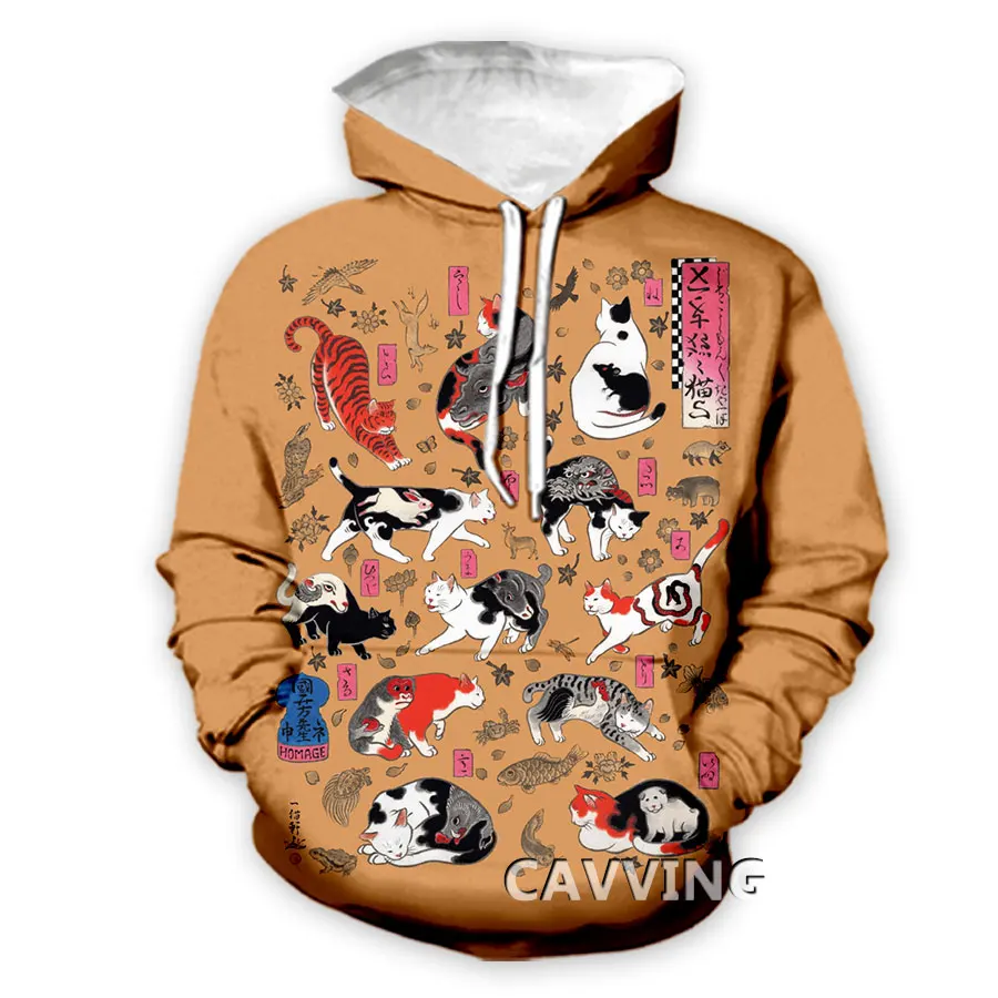 

CAVVING 3D Printed Japanese Tattoo Samurai Cat Hoodies Hooded Sweatshirts Harajuku Tops Clothing for Women/men Man Hoodies