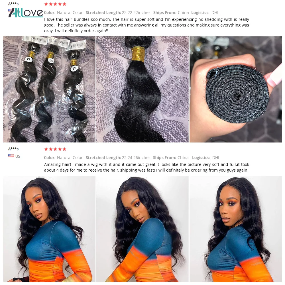 28 30 32 Inch Body Wave Bundles 100% Human Hair Bundles Brazilian Hair Weave Bundles Remy Hair Extensions 1 3 4 Bundles Deal