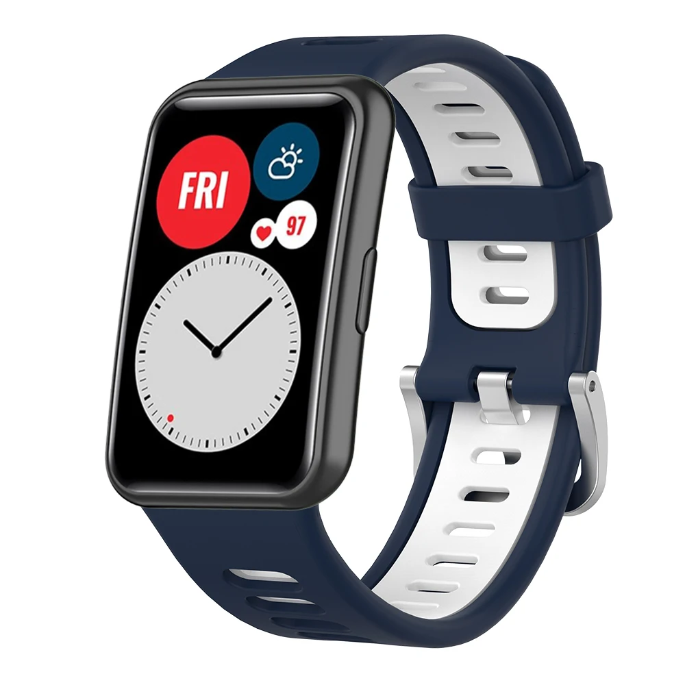 ซิลิโคนสำหรับนาฬิกา Huawei Fit สมาร์ทสายรัดข้อมือสร้อยข้อมือคุณภาพสูงทดแทน Protector กรณี Shell