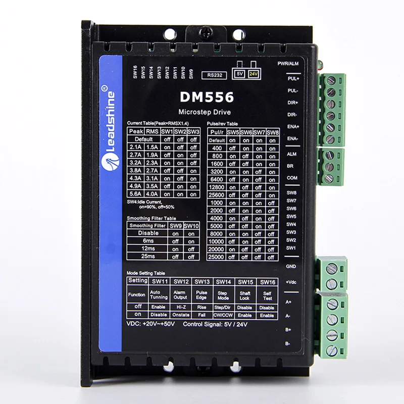 

The new genuine Leadshine DM556 two-phase stepper motor driver nema17/23 stepper motor controller