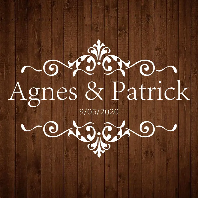 Wedding Dance Floor Vinyl Decal Custom Name & Date Wall Stickers Wedding Signs Birthday Party Gift Personalized Removable 4498