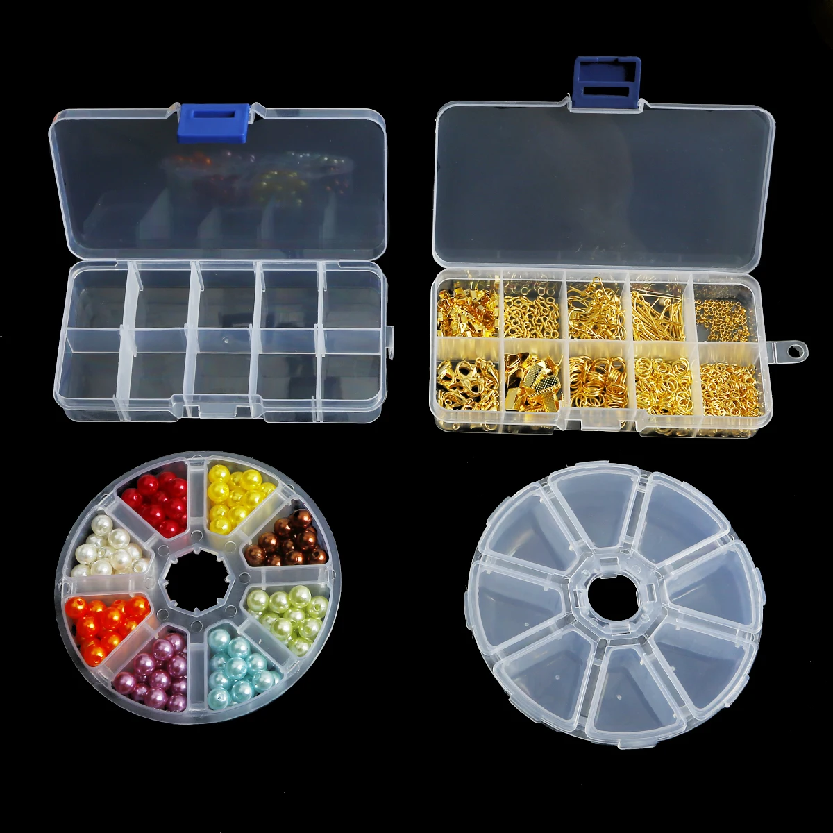 11 sizes Plastic Storage Jewelry Box Compartment Adjustable Container for Beads earring box for jewelry rectangle Box Case