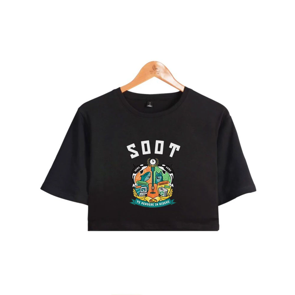 

Wilbur Soot print autumn Spring Summer Holiday youthful vitality Women/girl sexy bare midriff Kawaii Style