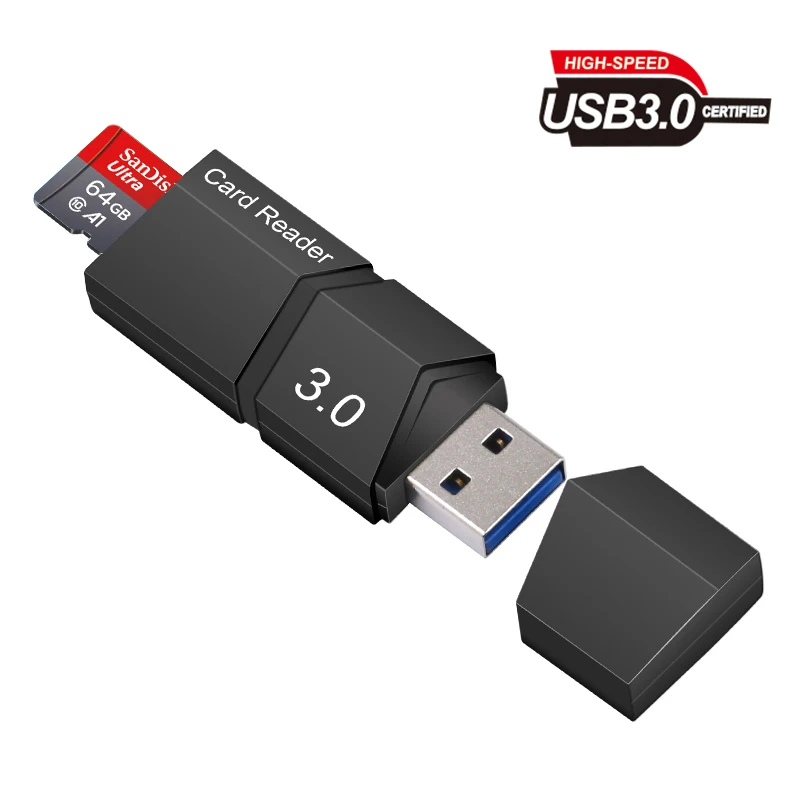 Czytnik kart SD USB 3.0 czytnik kart 3.0 dla USB Adapter Micro SD dysk Flash inteligentny czytnik kart pamięci SD czytnik kart