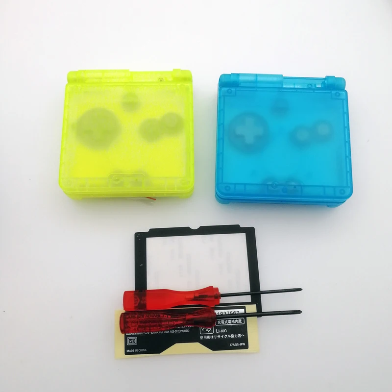 

Replacement For GBA SP Glow in the night GITD Luminous clear Yellow blue Housing shell For Nintendo GameBoy Advance SP console