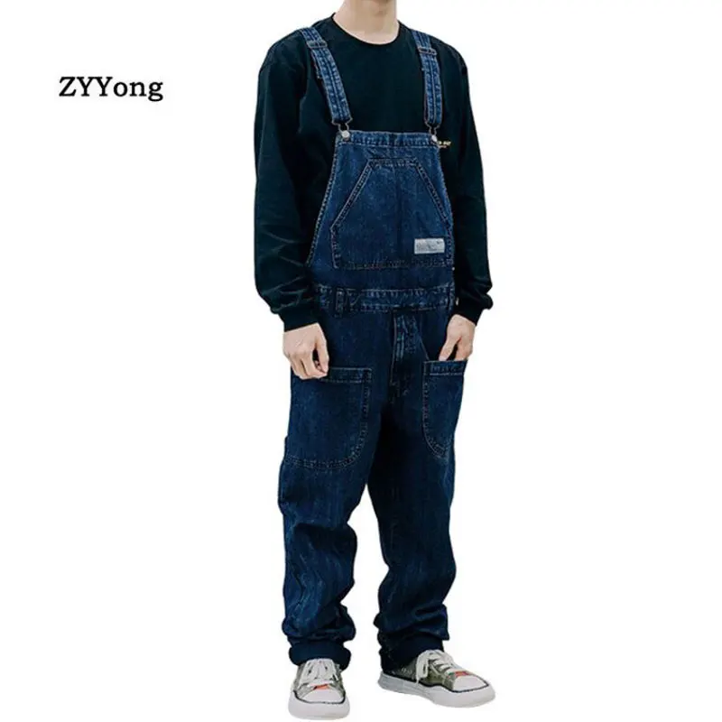 New 2020 HOT Fashion Men's Jeans Jumpsuits Hi Street Denim Bib Overalls For Man Suspender Pants Size S-L