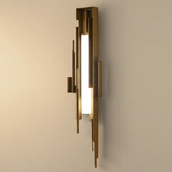Metal Sculpted Sconce luxury cube wall light modern creative living room light villa hotel designer model decorative wall lamp