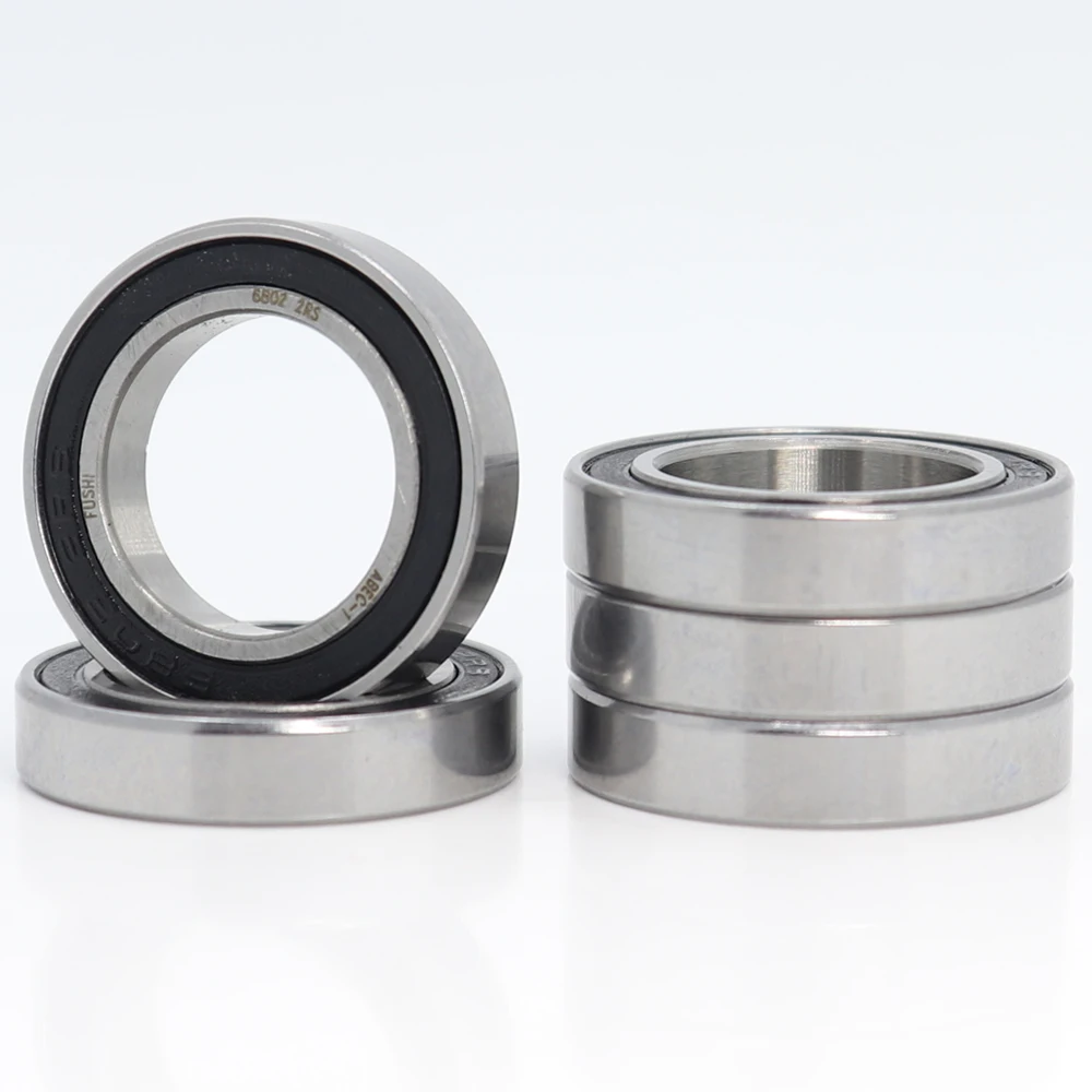 6802 2RS Bearing 15*24*5 mm 10PCS ABEC-1 Metric Thin Section 61802RS 6802 RS Ball Bearings 6802RS