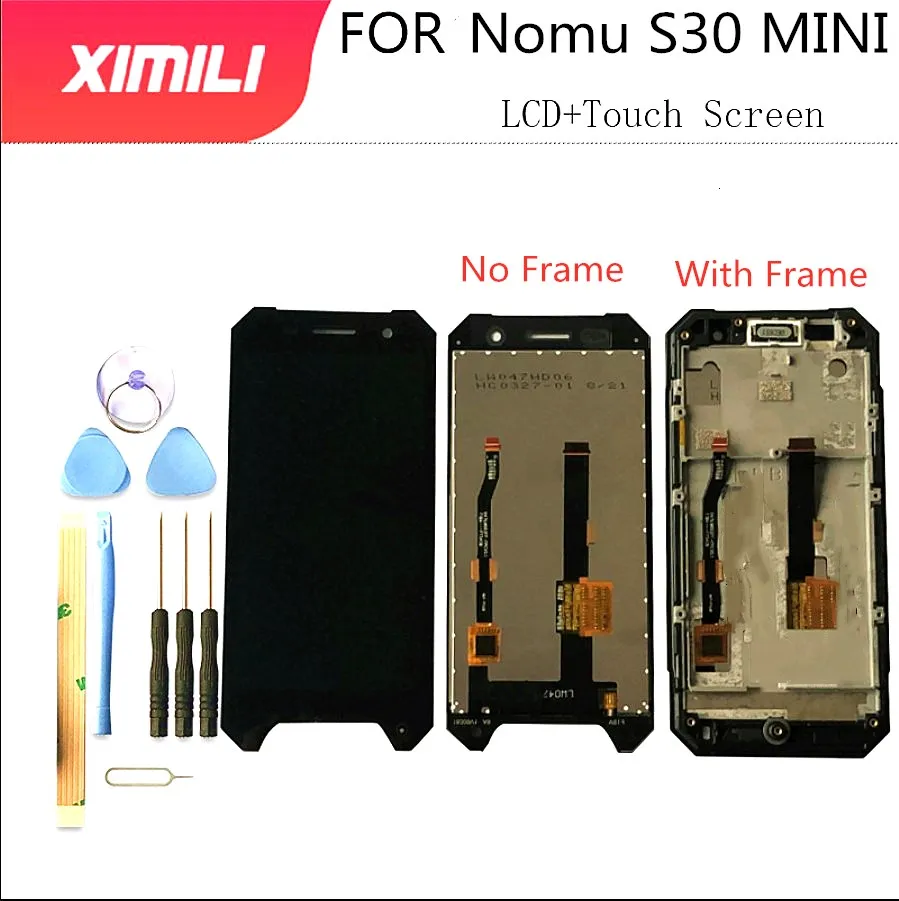 

New 100% Tested For Nomu S30 MINI LCD Display+Touch Screen Digitizer Assembly LCD+Touch Digitizer for Nomu S30 MINI+Tools +3M