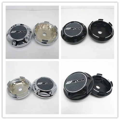 

4pcs 68mm W Work Wheel Center Hub Cap Cover 45mm Emblem Badge Sticker Auto Styling Accessories